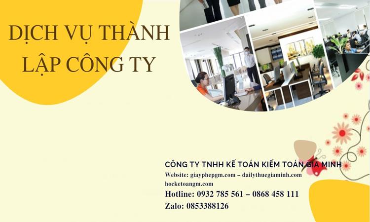 Thành lập công ty kinh doanh nhà hàng năm 2021 tại Quận 6
