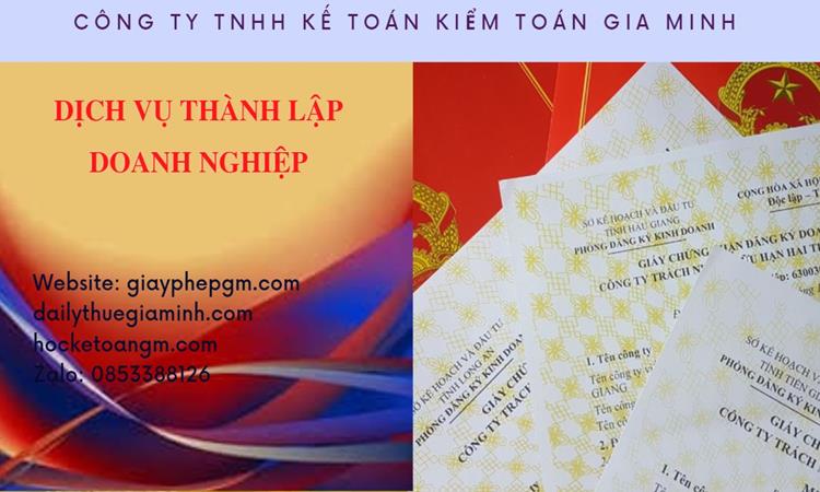 Thành lập công ty văn phòng phẩm tại Bình Định