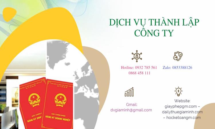 Thành lập công ty vật liệu xây dựng đúng luật tại Thị Xã Duy Tiên
