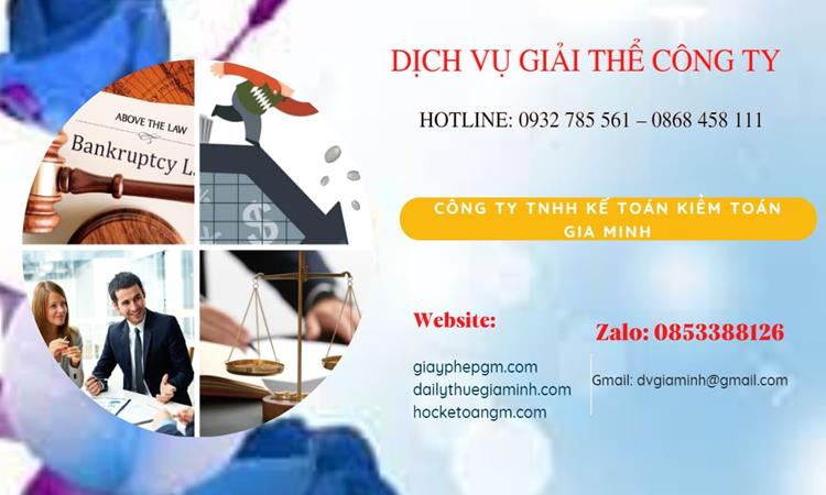 Thủ tục giải thể công ty tại Huyện Bình Chánh