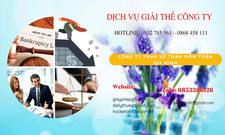 Thủ tục giải thể công ty tại Huyện Bình Lục
