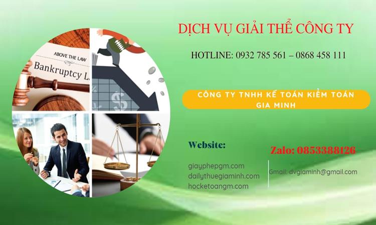 Thủ tục giải thể công ty tại Huyện Cần Giờ