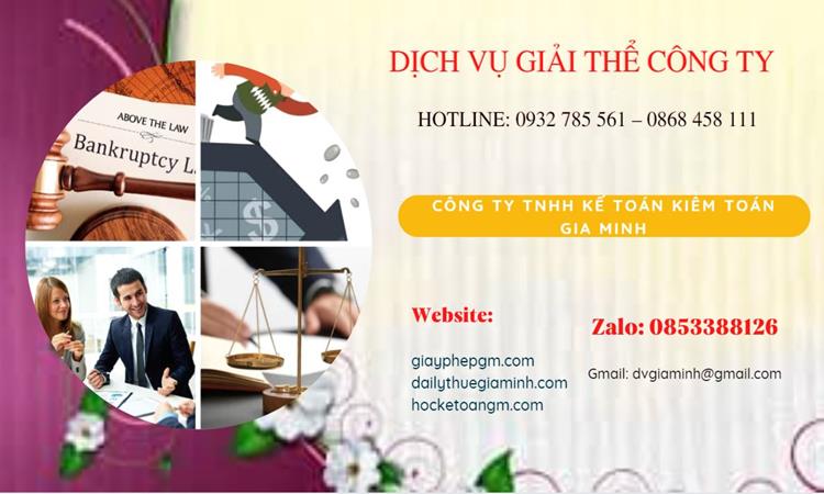 Thủ tục giải thể công ty tại Huyện Kim Bảng