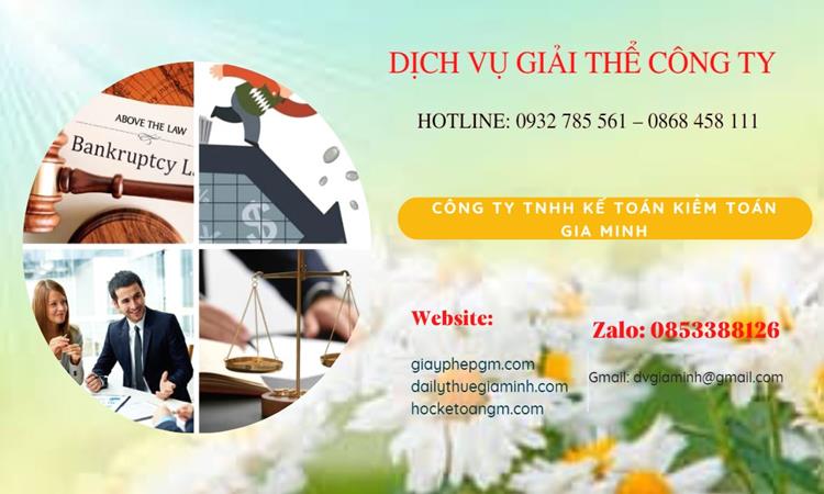 Thủ tục giải thể công ty tại Huyện Nhà Bè