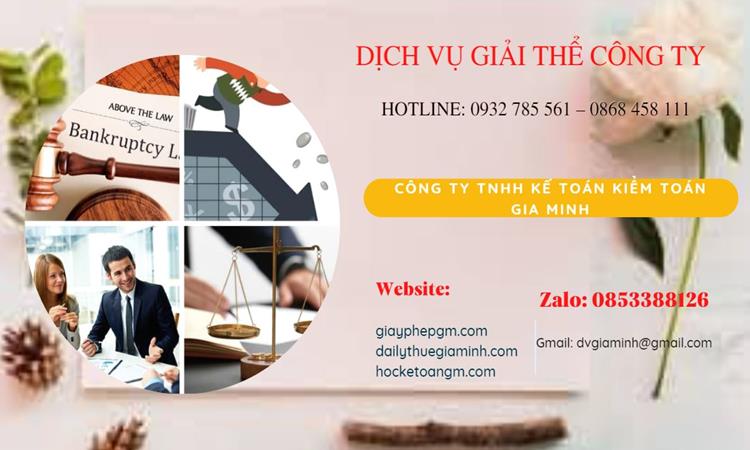 Thủ tục giải thể công ty tại Huyện Tiên Lữ