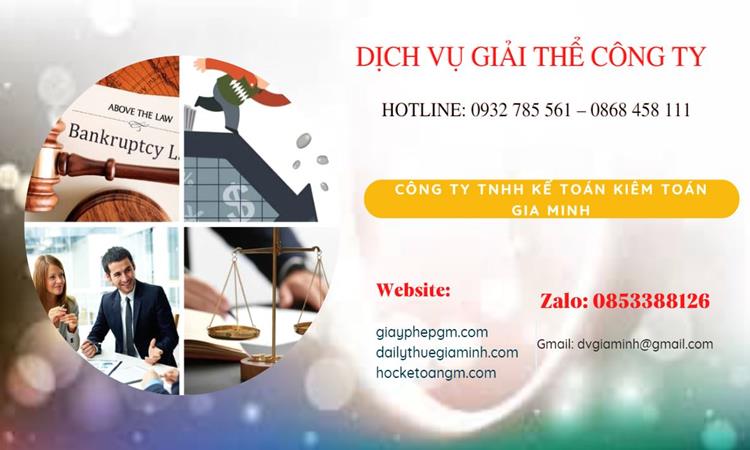 Thủ tục giải thể công ty tại Thành Phố Huế