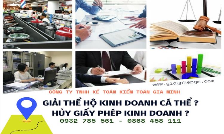 Hướng dẫn thủ tục giải thể hộ kinh doanh cá thể 7 thủ tục giải thể hộ kinh doanh cá thể nhanh