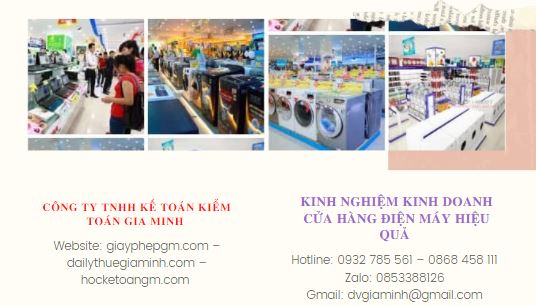 KINH NGHIỆM KINH DOANH CỬA HÀNG ĐIỆN MÁY HIỆU QUẢ 3 Thủ tục kinh doanh cửa hàng điện máy hiệu quả
