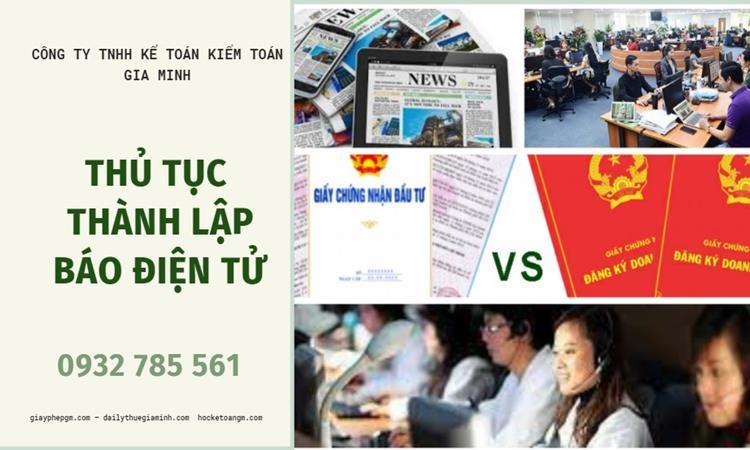 Thủ tục thành lập báo điện tử   