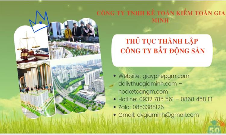 Thủ tục thành lập công ty bất động sản tại An Giang