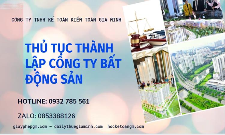 Thủ tục thành lập công ty bất động sản tại Bà Rịa Vũng Tàu