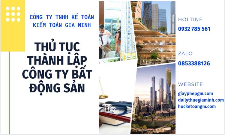 Thủ tục thành lập công ty bất động sản tại Bình Dương