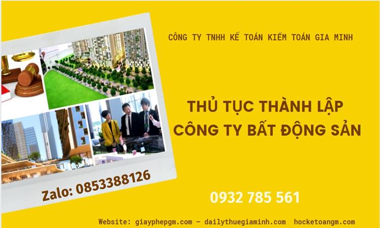 Thủ tục thành lập công ty bất động sản tại Bình Phước