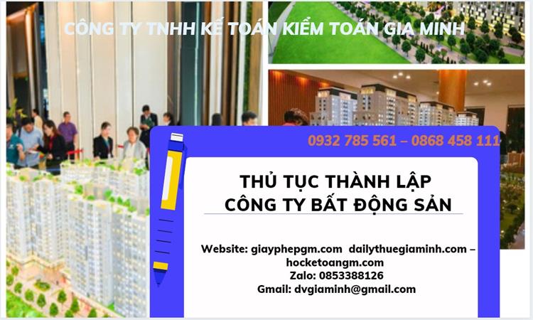 Thủ tục thành lập công ty bất động sản tại Đồng Nai