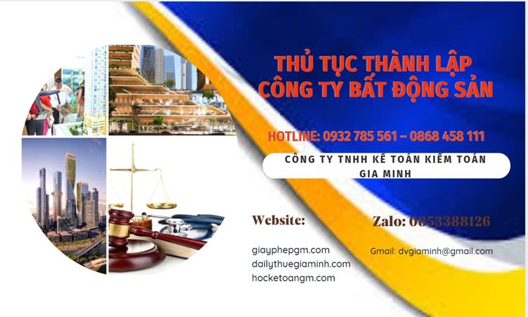 Thủ tục thành lập công ty bất động sản tại Hà Giang
