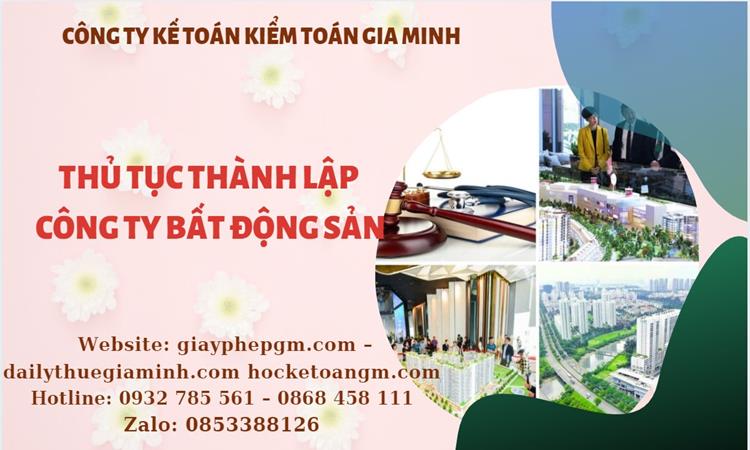 Thủ tục thành lập công ty bất động sản tại Hà Tĩnh