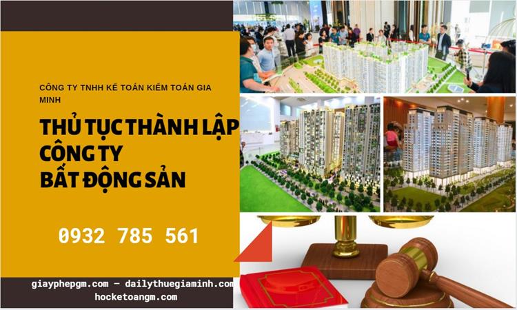 Thủ tục thành lập công ty bất động sản tại Huế