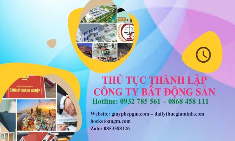 Thủ tục thành lập công ty bất động sản tại Huyện Bình Lục