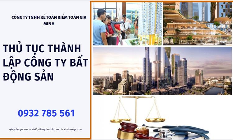 Thủ tục thành lập công ty bất động sản tại Huyện Cần Giờ