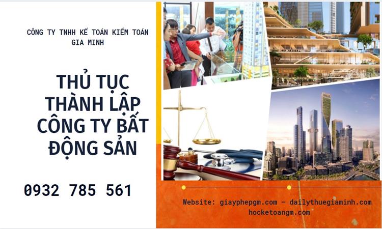 Thủ tục thành lập công ty bất động sản tại Huyện Cờ Đỏ
