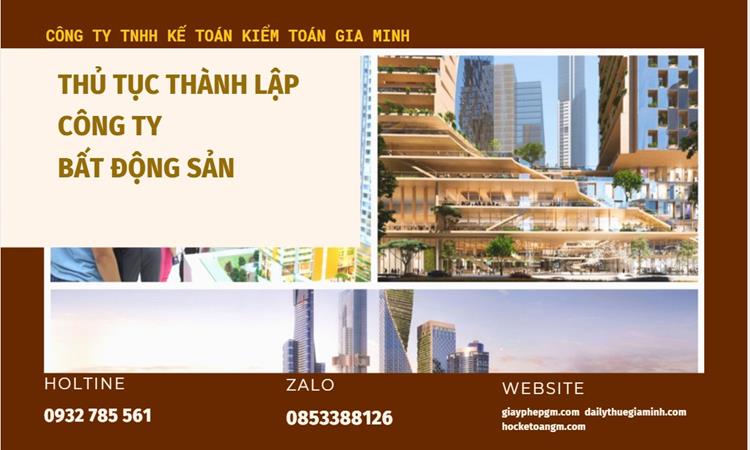 Thủ tục thành lập công ty bất động sản tại Huyện Đan Phượng