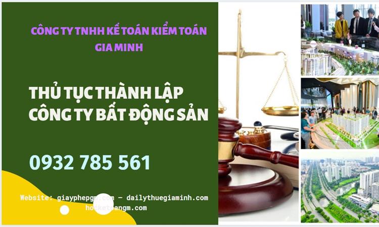 Thủ tục thành lập công ty bất động sản tại Huyện Đông Anh
