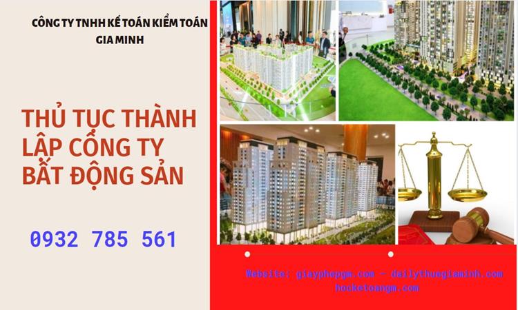 Thủ tục thành lập công ty bất động sản tại Huyện Hoài Đức