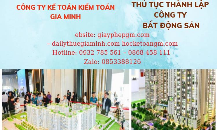 Thủ tục thành lập công ty bất động sản tại Huyện Hóc Môn