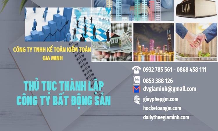 Thủ tục thành lập công ty bất động sản tại Huyện Kim Bảng