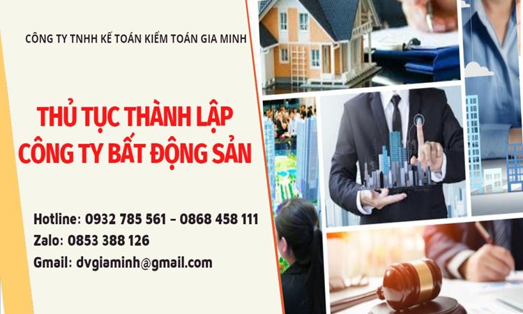 Thủ tục thành lập công ty bất động sản tại Huyện Lý Nhân