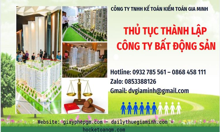 Thủ tục thành lập công ty bất động sản tại Huyện Mê Linh