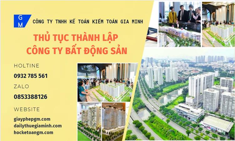 Thủ tục thành lập công ty bất động sản tại Huyện Phong Điền