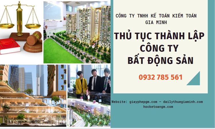 Thủ tục thành lập công ty bất động sản tại Huyện Thạch Thất