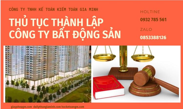 Thủ tục thành lập công ty bất động sản tại Huyện Thanh Oai