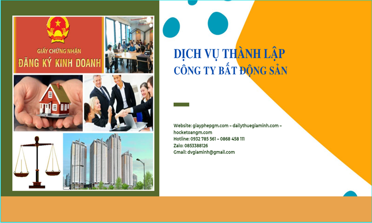 Thủ tục thành lập công ty bất động sản tại Huyện Thới Lai