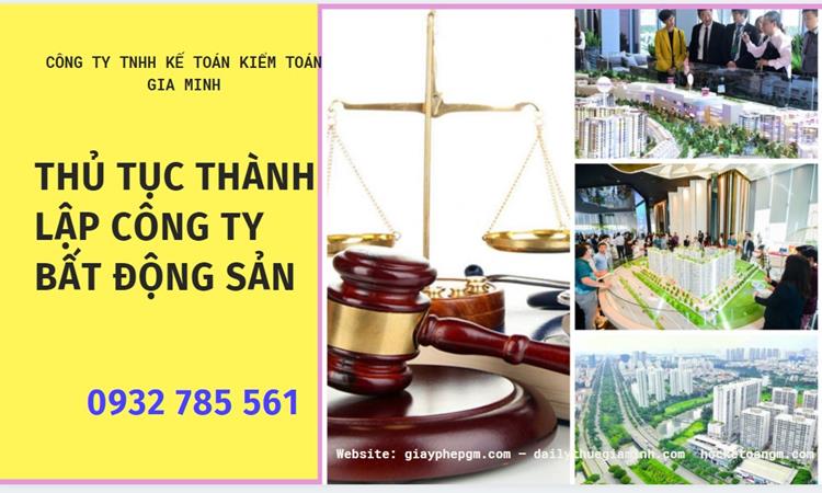 Thủ tục thành lập công ty bất động sản tại Huyện Ứng Hòa