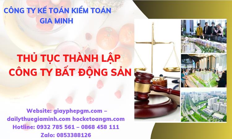 Thủ tục thành lập công ty bất động sản tại Khánh Hòa