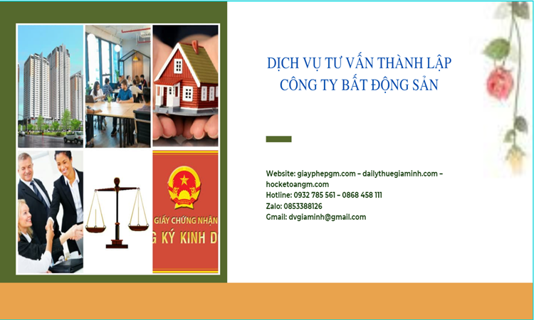 Thủ tục thành lập công ty bất động sản tại Lai Châu