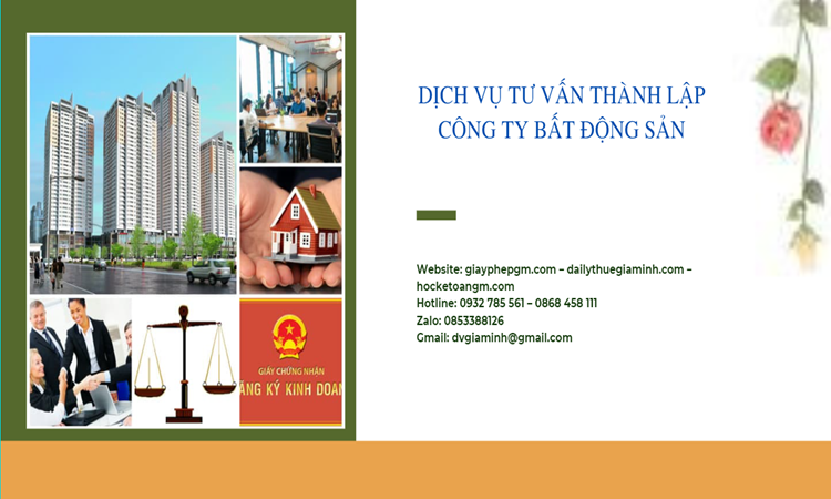 Thủ tục thành lập công ty bất động sản tại Long An