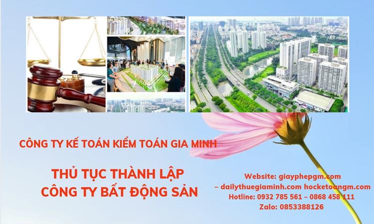 Thủ tục thành lập công ty bất động sản tại Phú Thọ