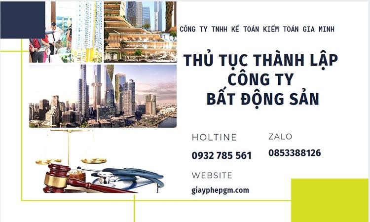 Thủ tục thành lập công ty bất động sản tại Quận 11Thủ tục thành lập công ty bất động sản tại Quận 11
