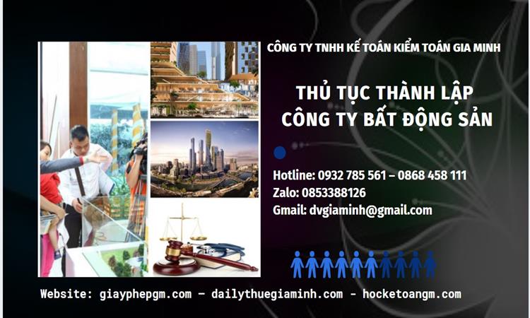 Thủ tục thành lập công ty bất động sản tại Quận 9