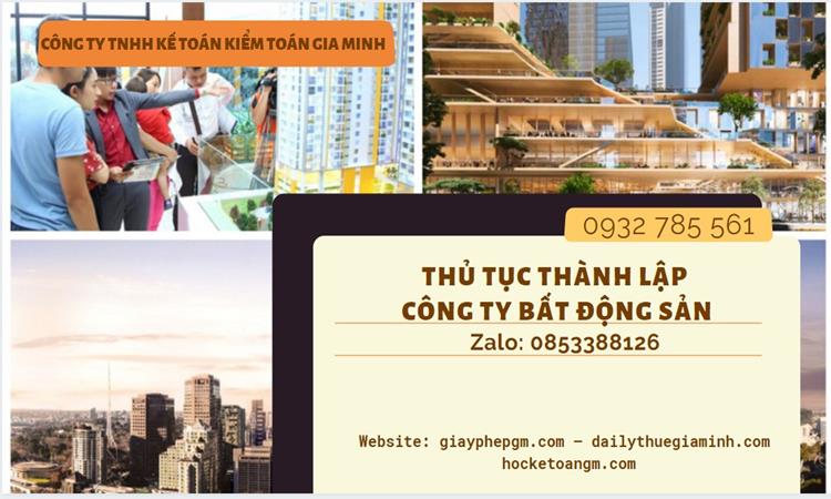 Thủ tục thành lập công ty bất động sản tại Quận Ba Đình