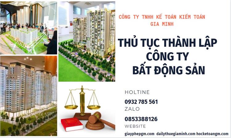 Thủ tục thành lập công ty bất động sản tại Quận Bình Thạnh