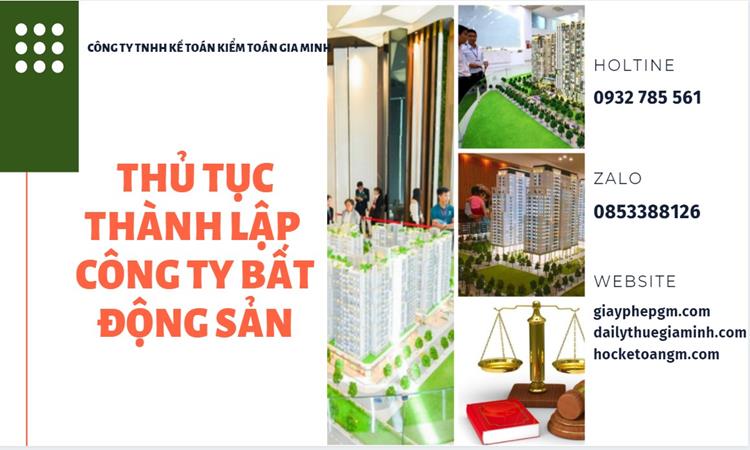 Thủ tục thành lập công ty bất động sản tại Quận Bình Thủy