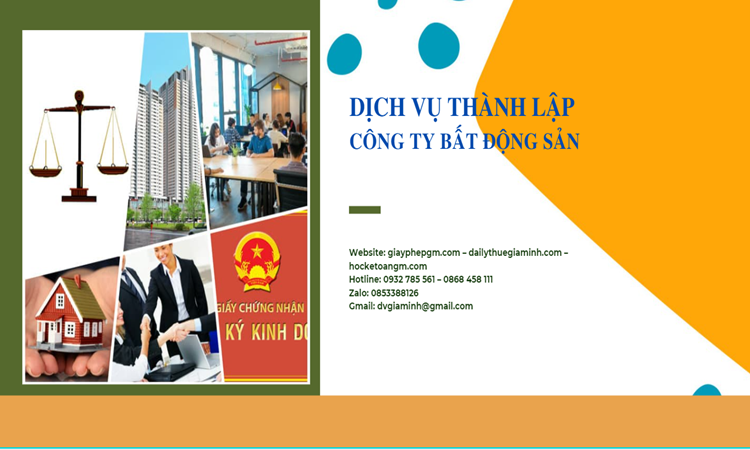 Thủ tục thành lập công ty bất động sản tại Quận Cái Răng