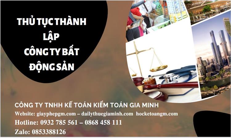Thủ tục thành lập công ty bất động sản tại Quận Long Biên