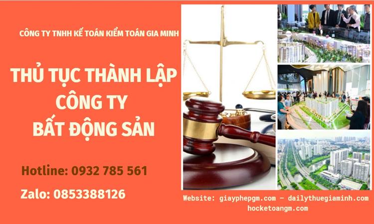 Thủ tục thành lập công ty bất động sản tại Quận Nam Từ Liêm
