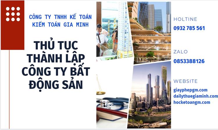 Thủ tục thành lập công ty bất động sản tại Quận Ô Môn