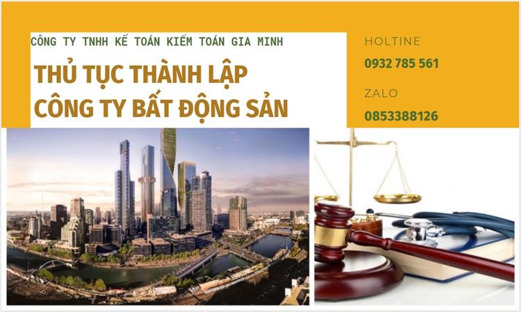 Thủ tục thành lập công ty bất động sản tại Quận Phú Nhuận